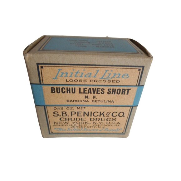 NOS Antique 1900's Buchu Leaves Herb 1oz Crude Drugs Quack Medicine Penick & Co - Picture 2 of 7